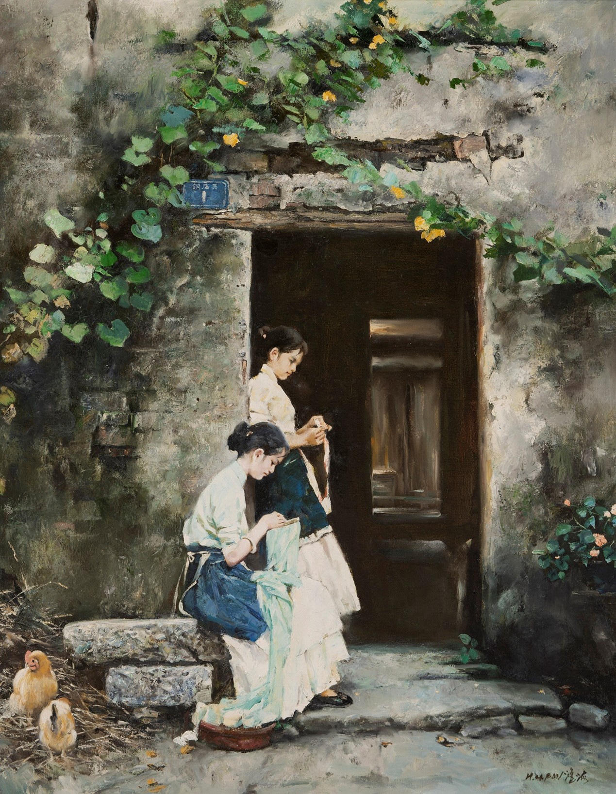 <h2>老宅</h2><p>作者：潘鸿海</p><p>创作年代：2004年</p><p>规格：146cm×114cm</p><p>品类：油画</p>